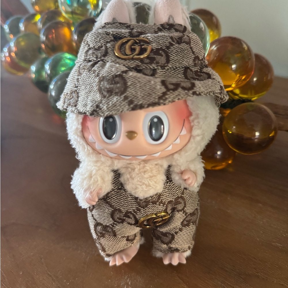 Authentic Exciting Macaron Soymilk Labubu with outfit and box